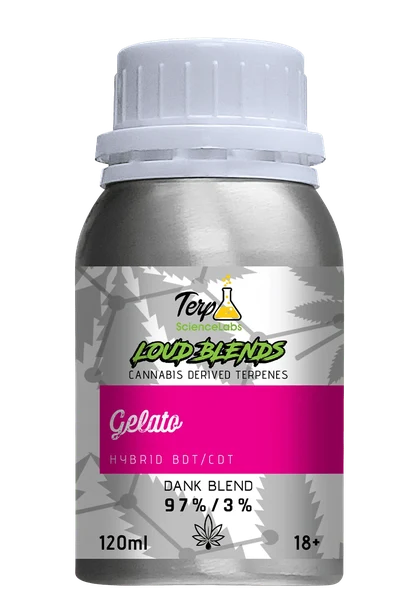 Terp Science Labs Gelato x CDT 120 mL bottle, original label