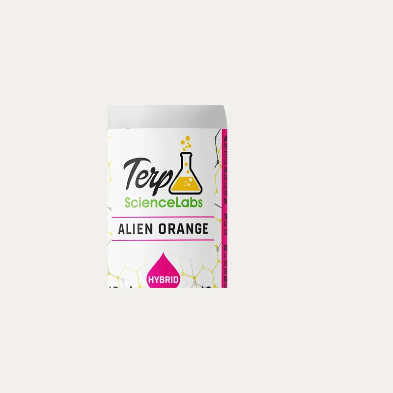 Close crop of the Alien Orange front label